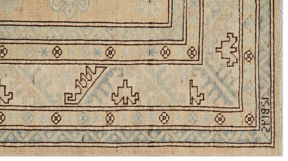 6'x8' Ariana Caucasian Design Geometric Taupe Beige Brown Medium Size Rug