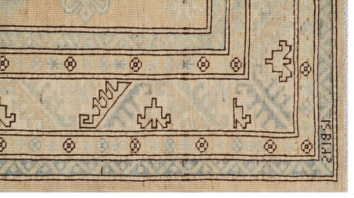 6'x8' Ariana Caucasian Design Geometric Taupe Beige Brown Medium Size Rug