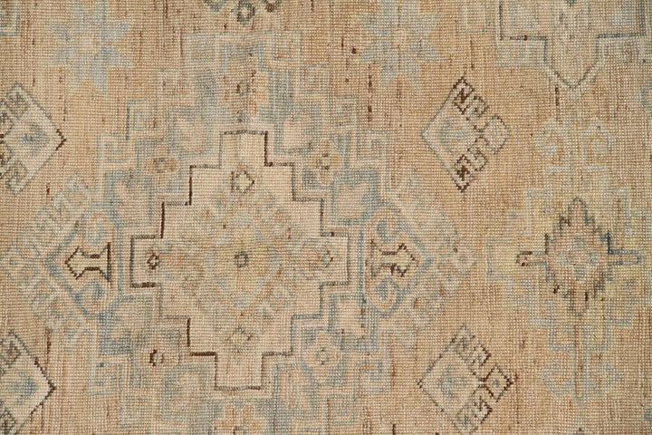 6'x8' Ariana Caucasian Design Geometric Taupe Beige Brown Medium Size Rug