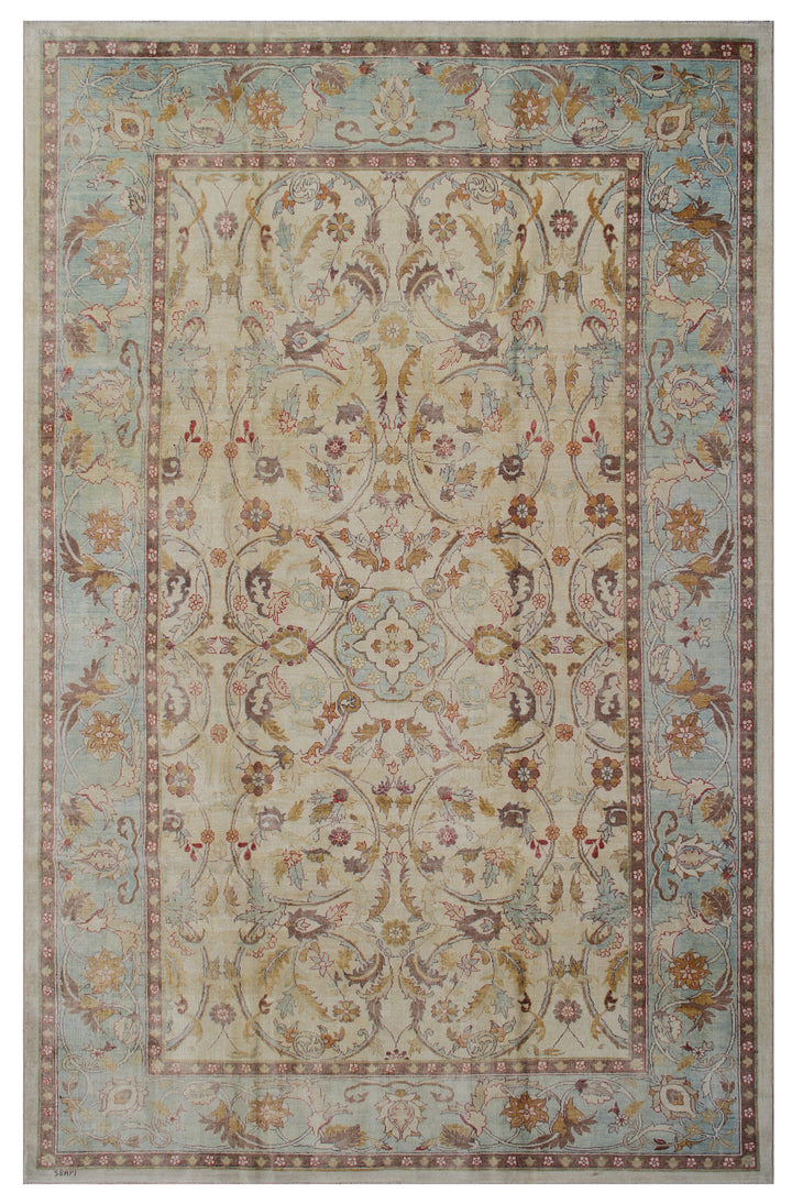 6'x10' Polonaise Design Delicate Silk Ariana Luxury Area Rug