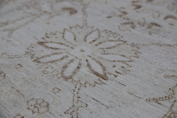 8'x10' Ariana Tabriz Design Ivory Brown Ariana Rug