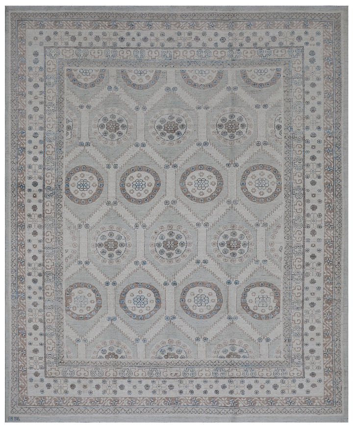 8'x10' Samarkand Khotan Design Ariana Hand-Knotted Area Rug