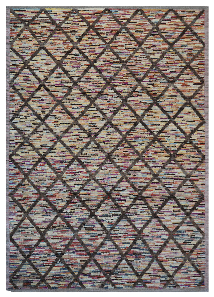 8'x11' Ariana Moroccan Geometric Diamond Pattern Barchi Wool Area Rug