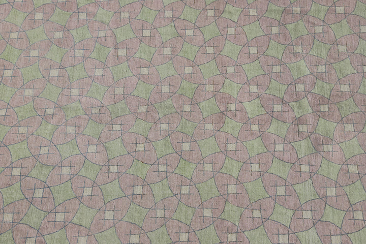 9'x12' Luxury Rug | Ariana Pink Pastel Geometric Modern Design Rug