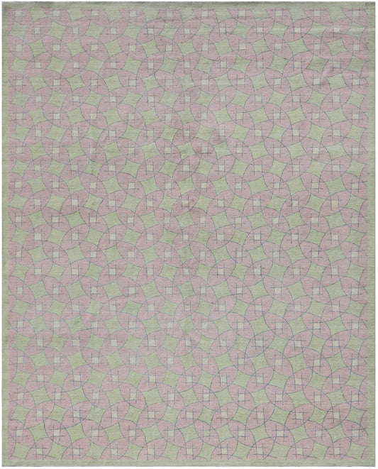 9'x12' Ariana Pink Pastel Geometric Modern Design Rug