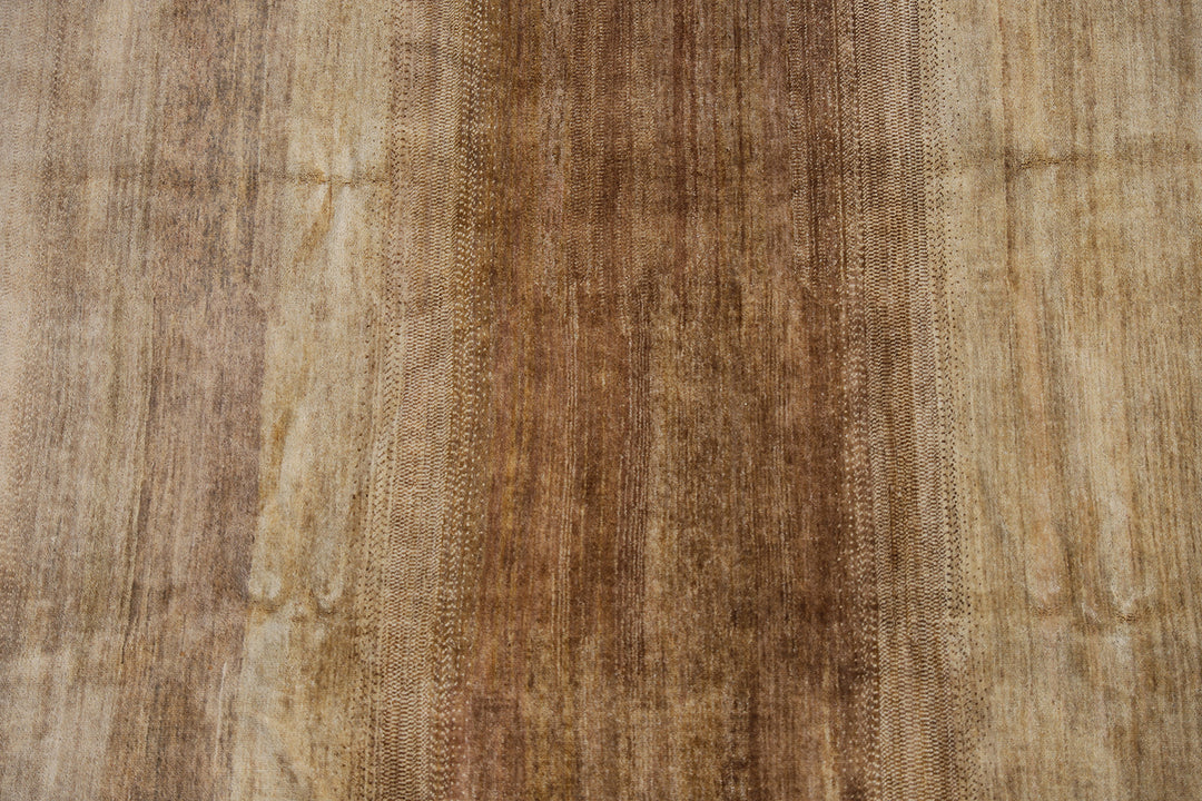 9'x12' Brown Gold Tan Gradian Contemporary Indian Rug
