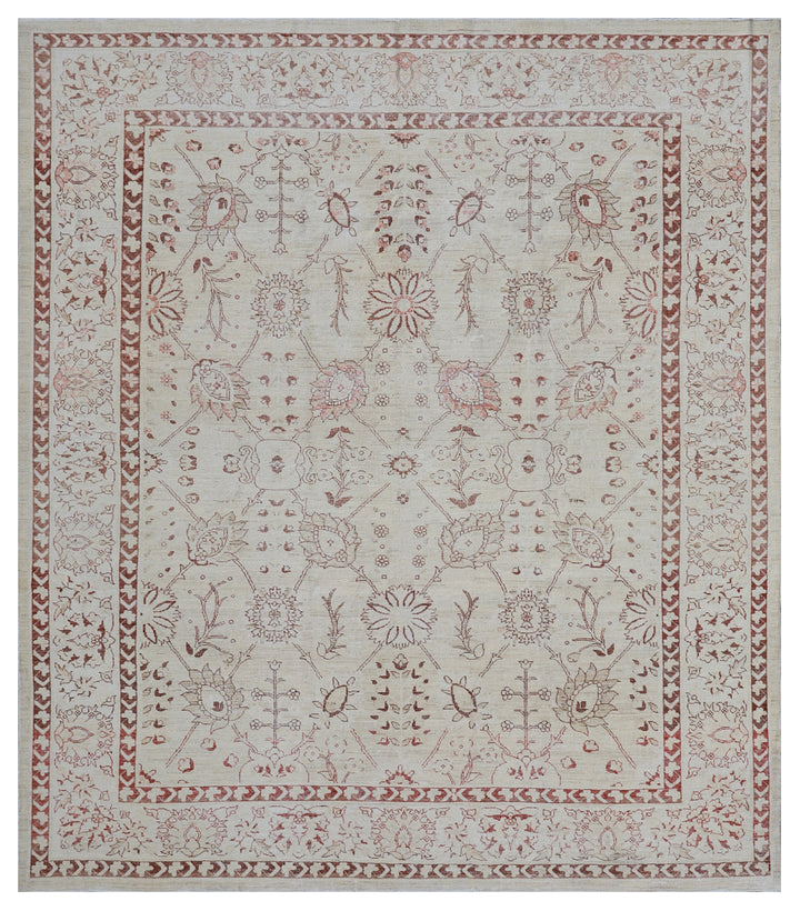 8'x12 'Persian Shah Abbas Tabriz Design Hand-Knotted Ariana Transitional Rug.