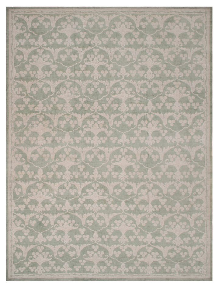 10'x13' Silk and Wool Ottoman Design Ariana Transitional Large Size Rug