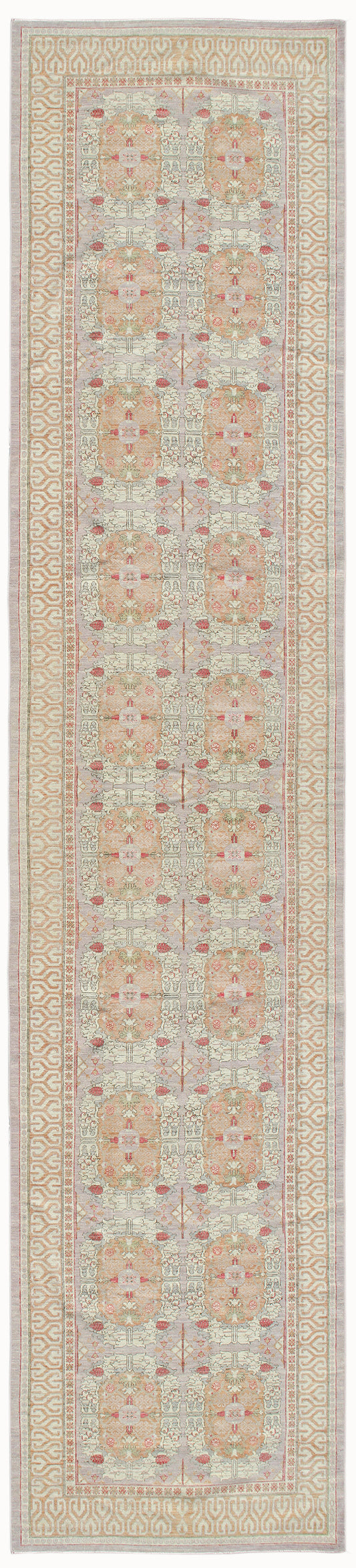 5'x21'Ariana Transitional Wide and Long Ivory Red Cream Runner Rug