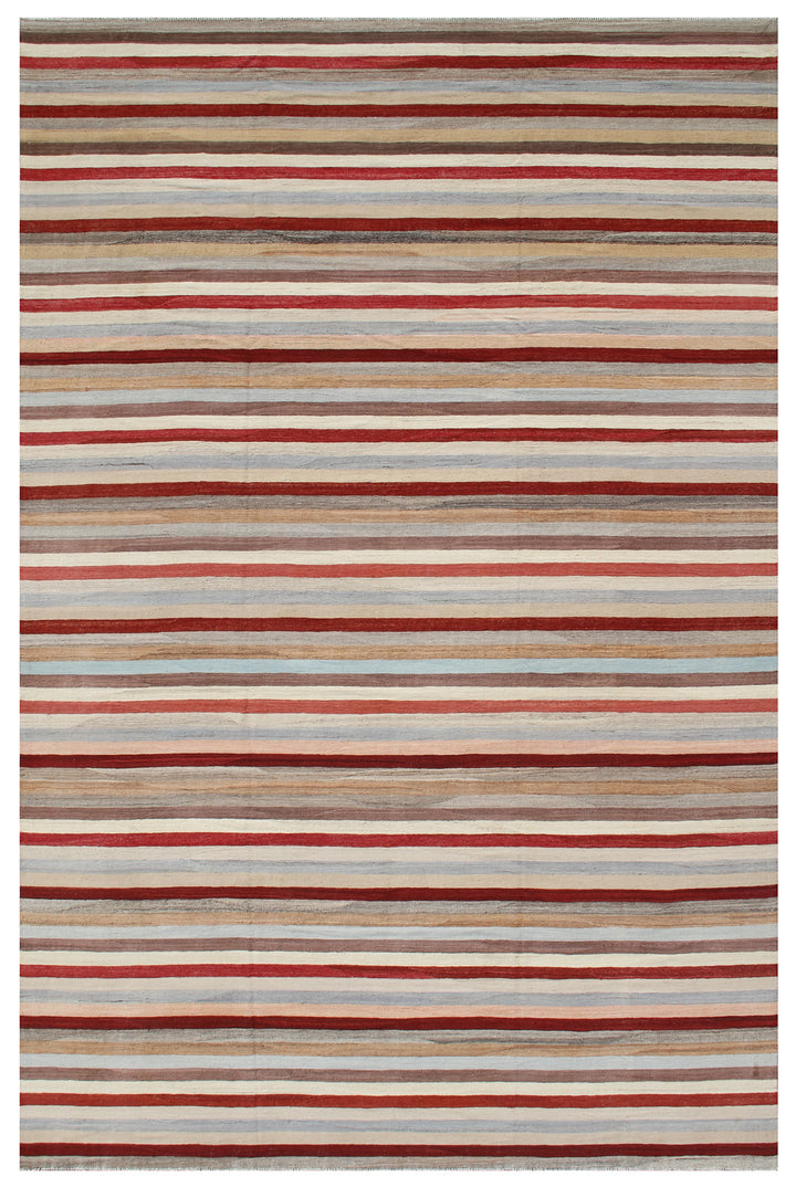 10'x14' Large Striped Colorful Ariana Kilim