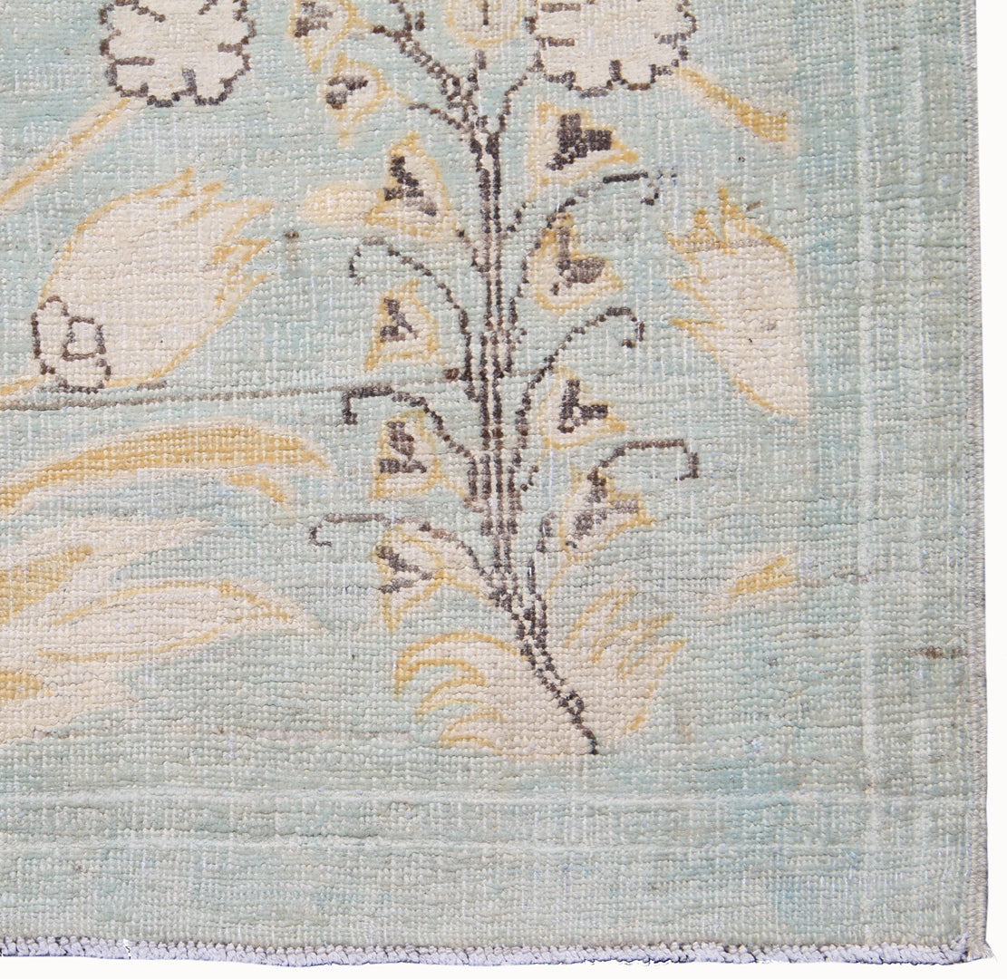 9'x12' Floral Blue and White Ariana Transitional Rug