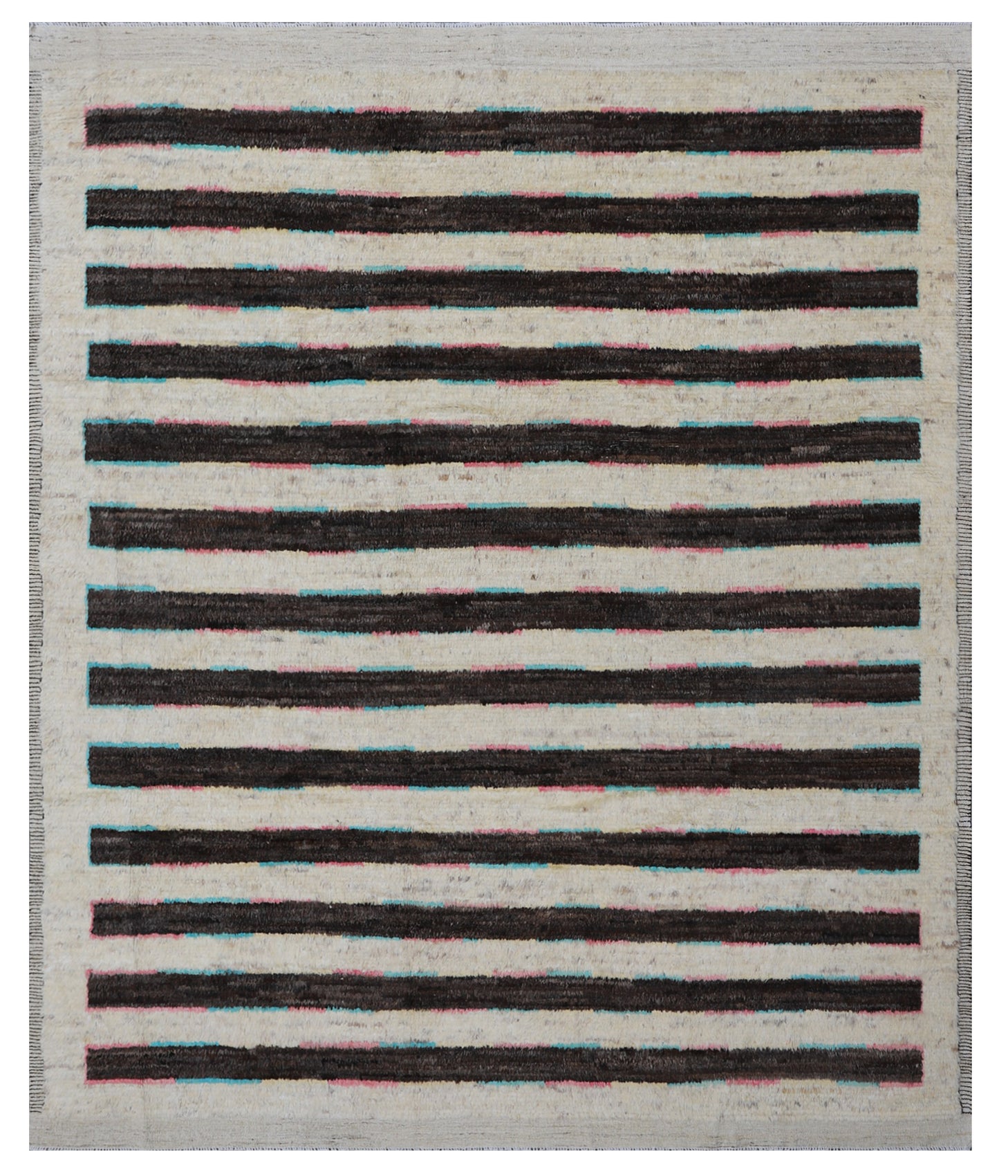 9'x10' Ariana Moroccan Style Striped Geometric Barchi Wool Rug