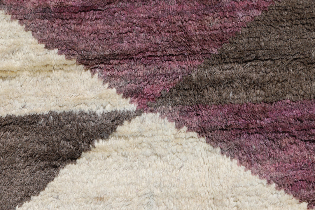 12'x15' Ariana Moroccan Soft Shag Purple Brown and Cream Barchi Area Rug