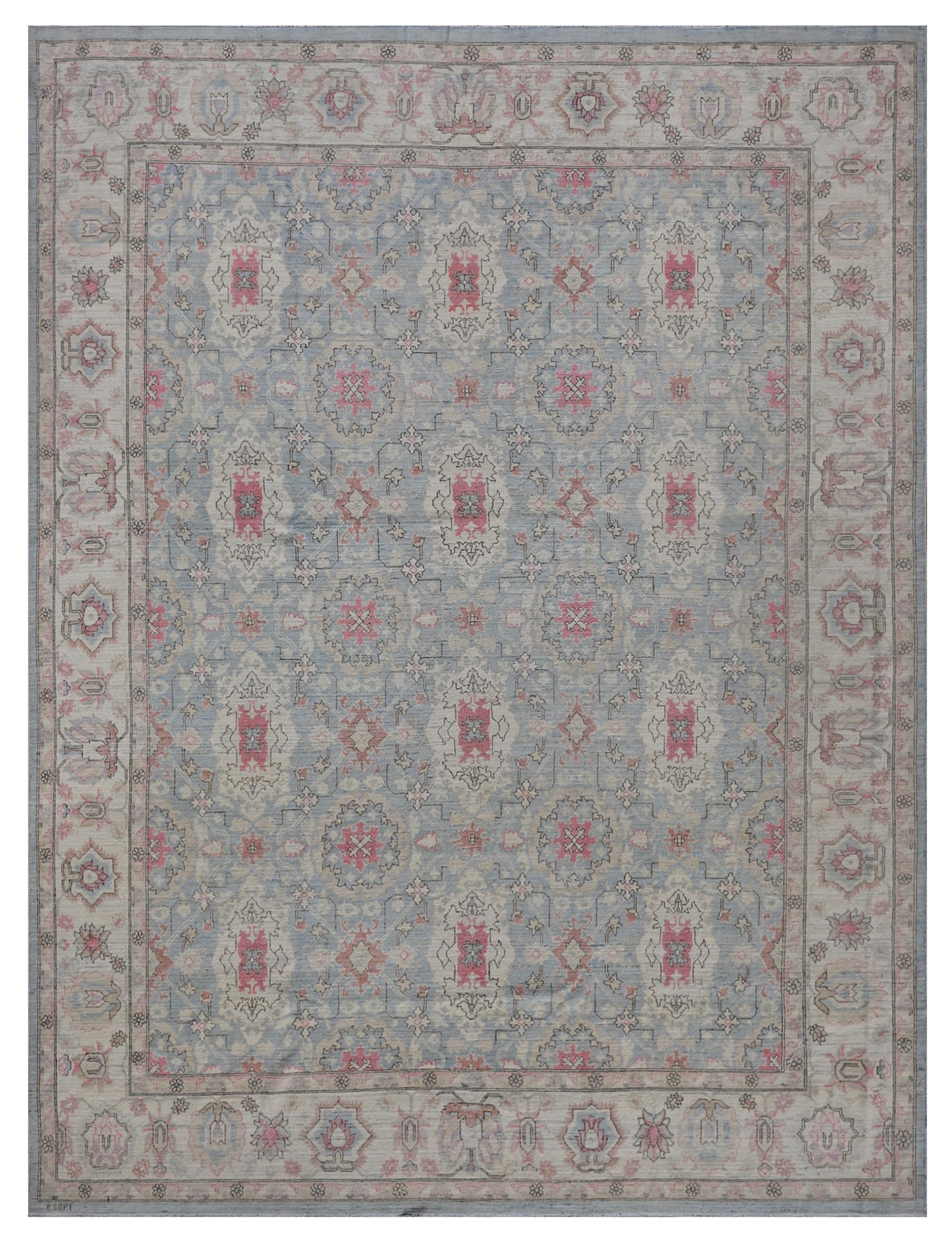 8'x10' Blue and Red Agra Design Classic Ariana Traditional Area Rug