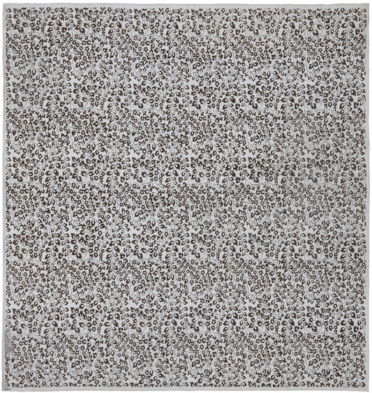 10'x10' Ariana Transitional Mille Fleur French Design Hand Knotted Rugs Cotton and Wool