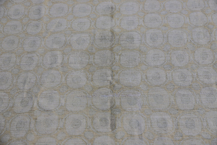 9'x12' Hand-knotted Wool & Silk Circular Modern Rug