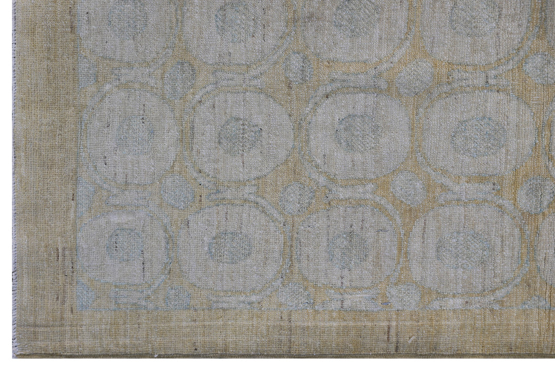9'x12' Hand-knotted Wool & Silk Circular Modern Rug