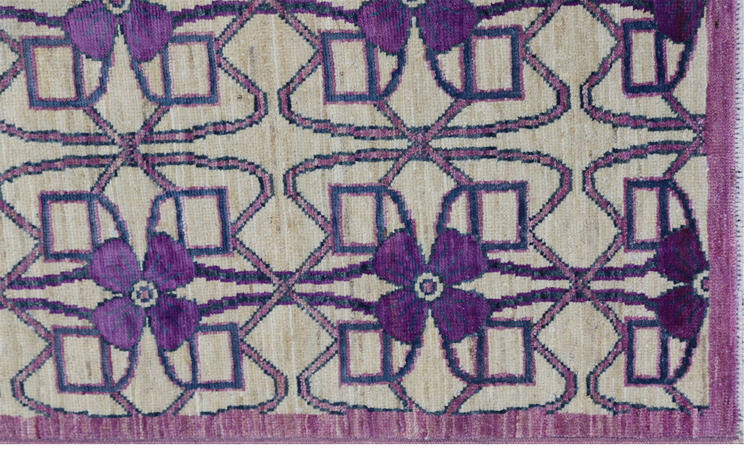 3'x5'Ariana Modern Geometric Small Hand Knotted Wool Rug