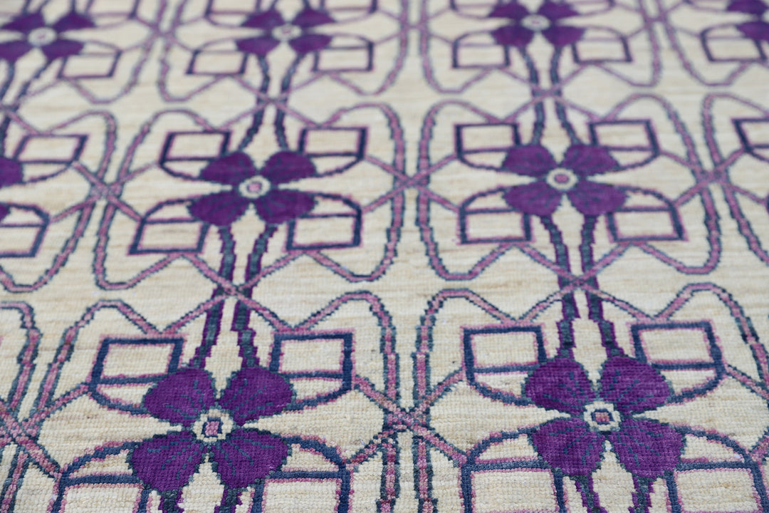 3'x5'Ariana Modern Geometric Small Hand Knotted Wool Rug