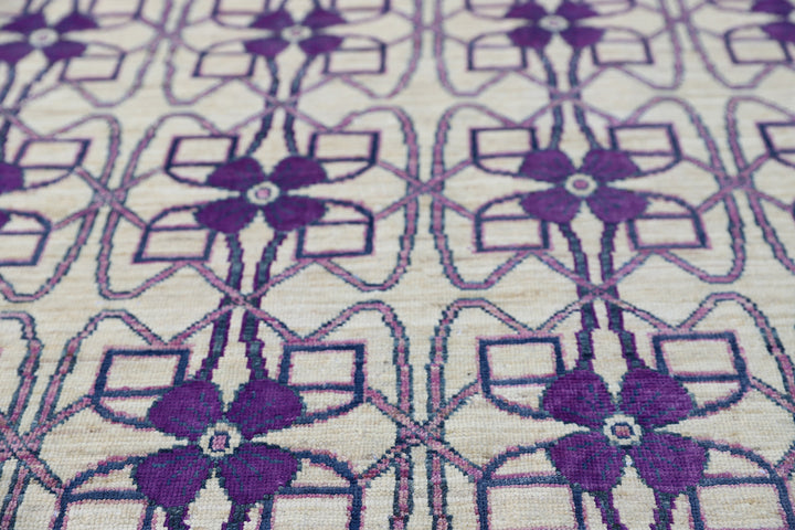3'x5'Ariana Modern Geometric Small Hand Knotted Wool Rug