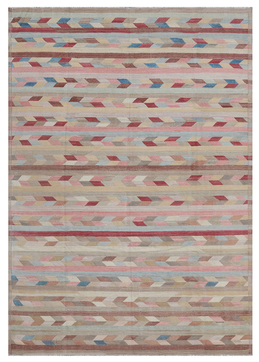 9'x12' Colorful Geometric Ariana Kilim Collection Rug