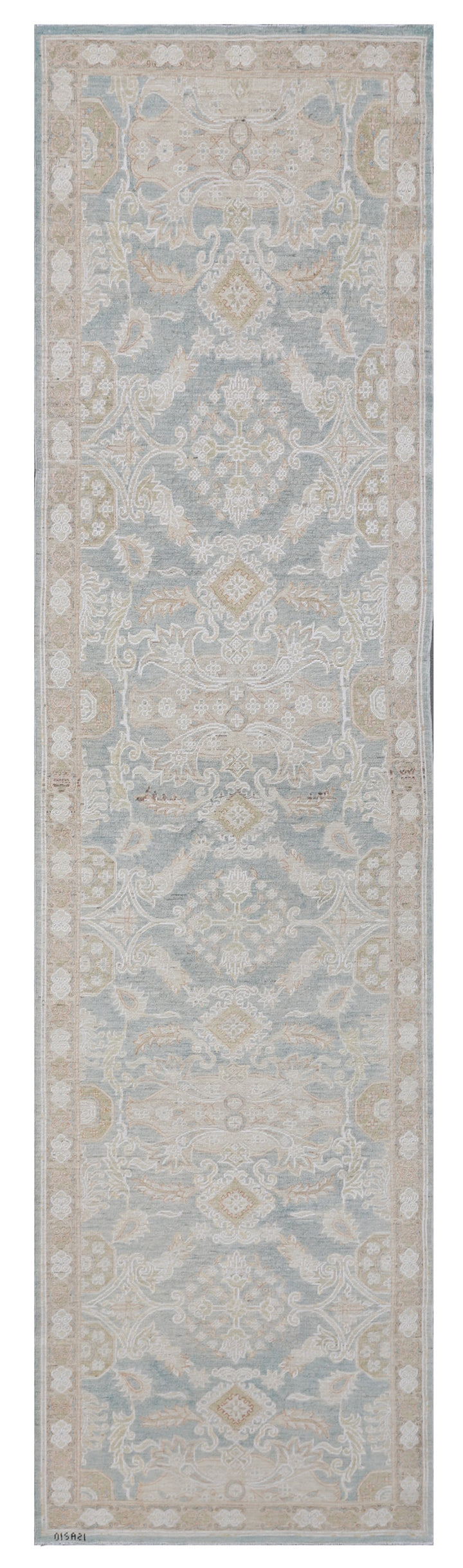 3'x12' Ariana Traditional Blue Beige Cream Agra Design Runner Rug