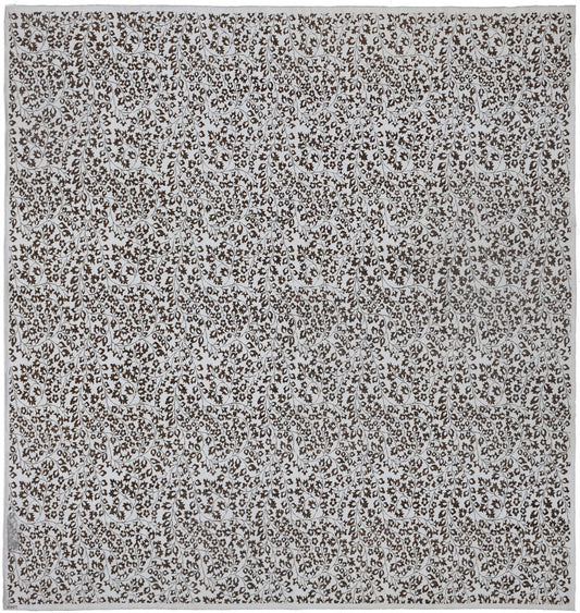 10'x10' Square Fine Quality Cotton and Wool Transitional Hand-Knotted Luxury Area Rug
