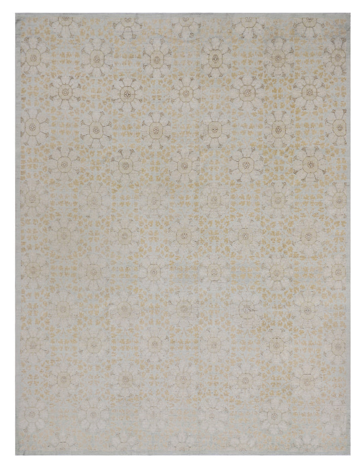 9'x11' Area Rug | Hand-knotted | Ariana Transitional Floral Design Rug