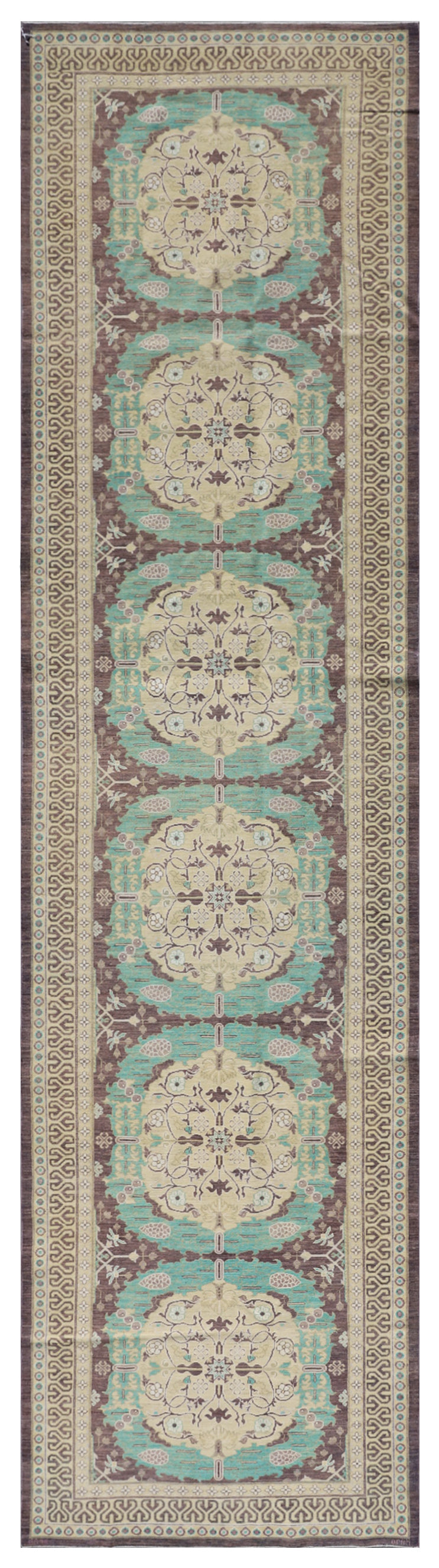 4'x16' Spanish Design Ariana Transitional Hand Knotted Wool Runner Rug
