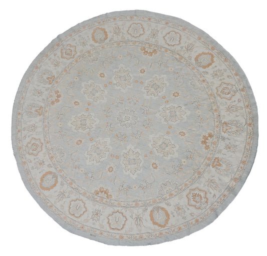 10'x10' Round Hand Knotted Soft Colors High Quality Rug