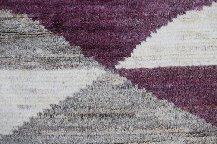 10'x13' Ariana Moroccan Style Magenta Grey Cream Barchi Rug