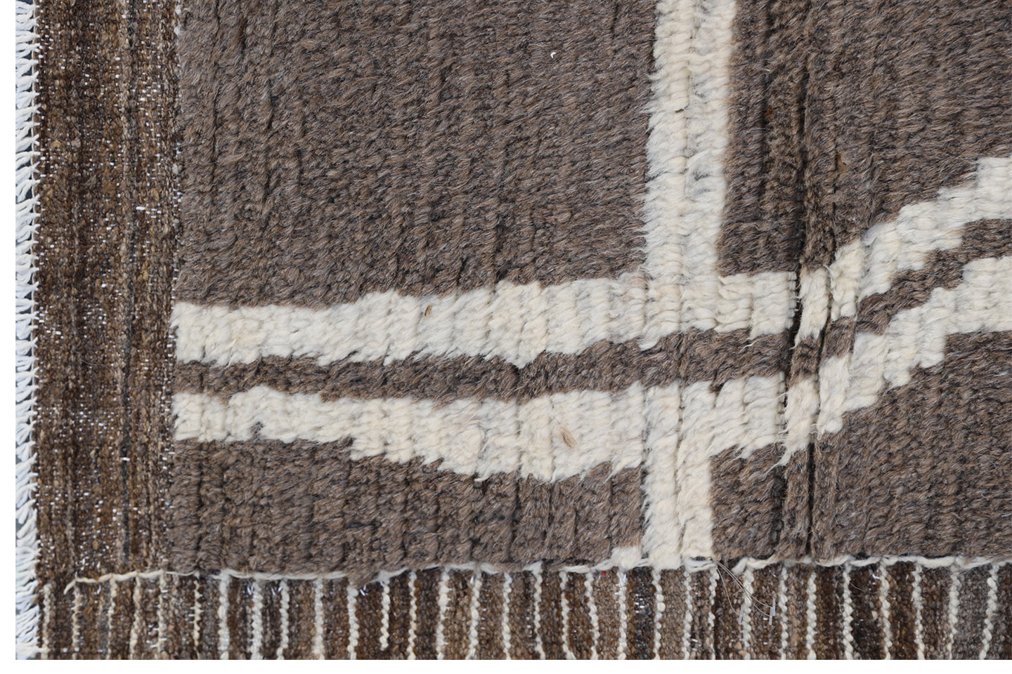 12'x16' Large Brown and White Geometric Ariana Barchi Area Rug