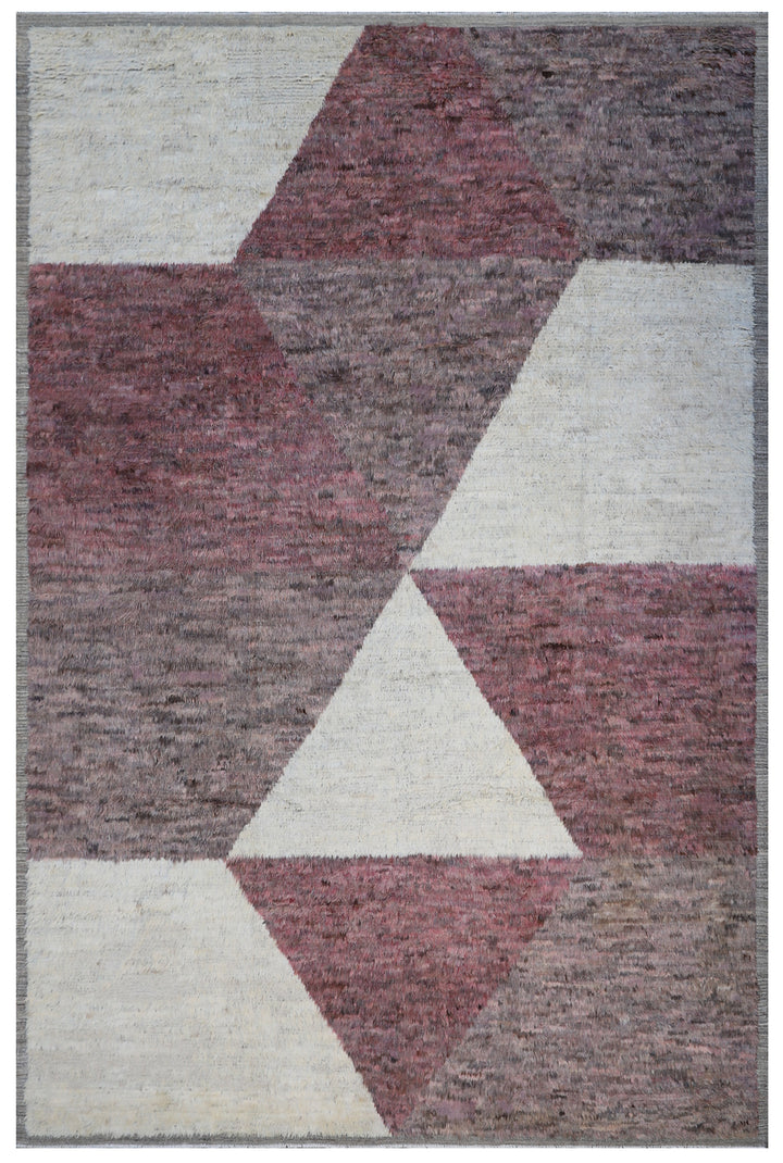 10'x13' Ariana Moroccan style Geometric Multi Color Soft Shaggy Barchi Rug