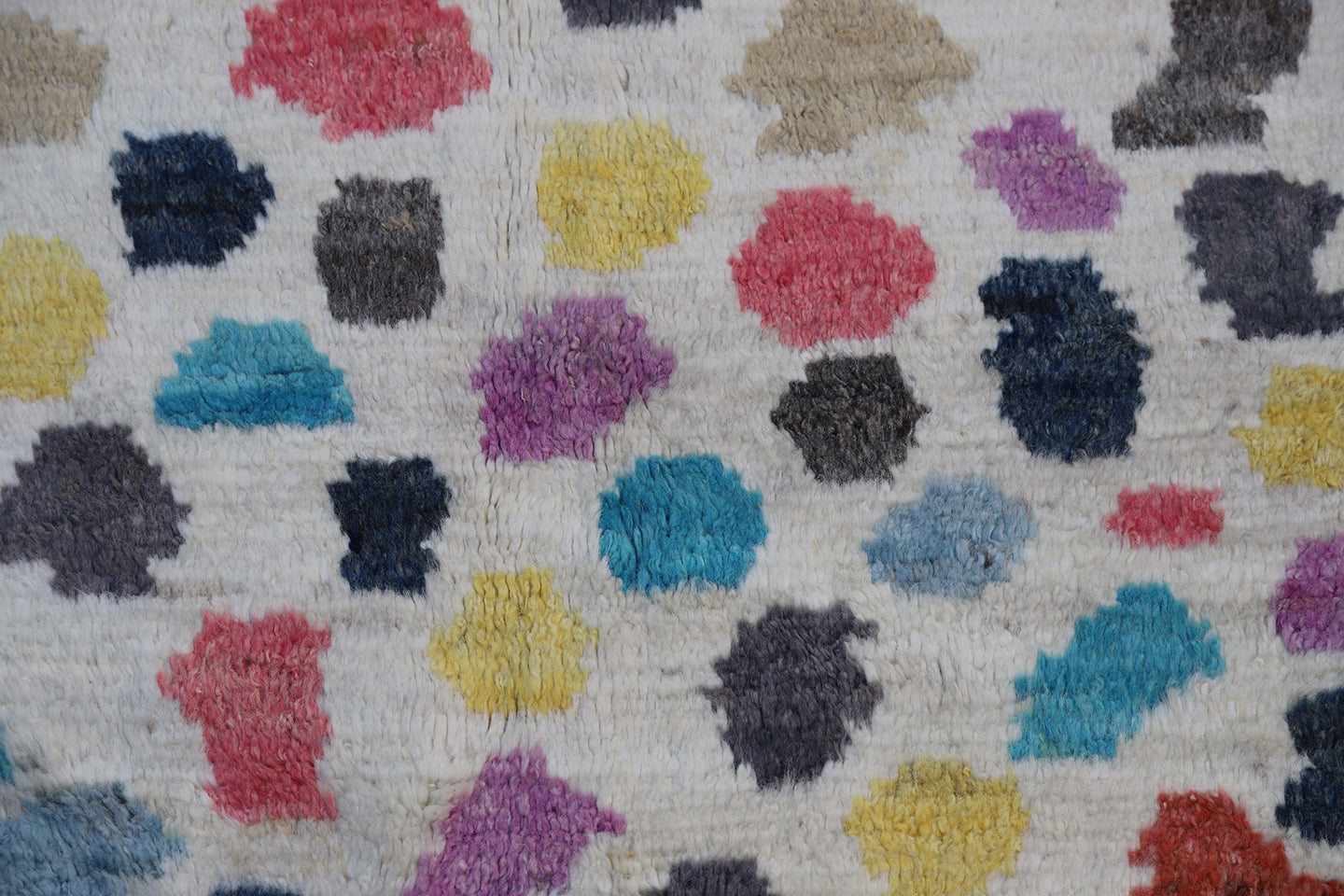 6'x9' Multi-Color Geometric Long Shaggy Pile Ariana Barchi Wool Rug