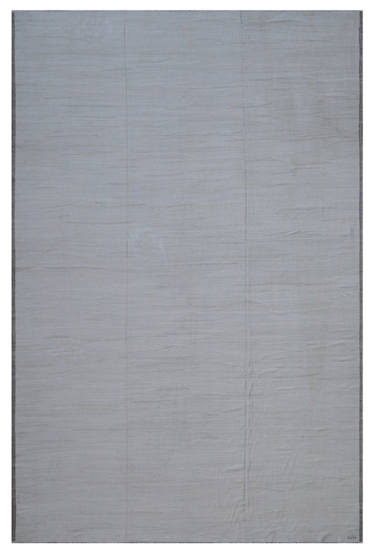 11'x16' Solid White Ariana Kilim Rug