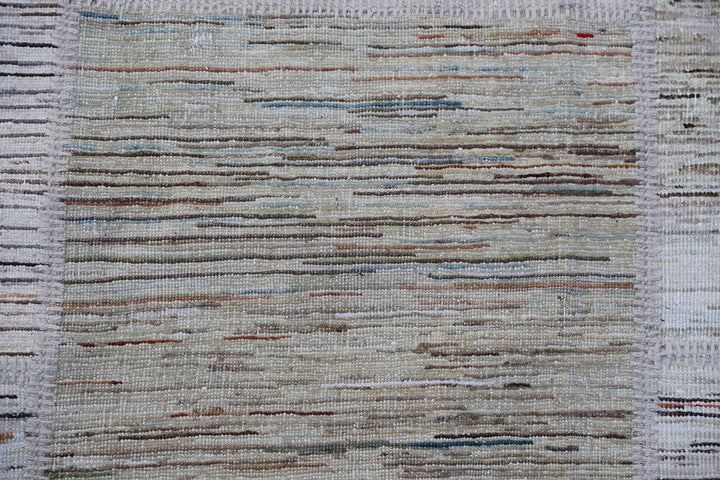 10'x14' Soft Earth Tone Gray Brown and Cream Ariana Patchwork Rug