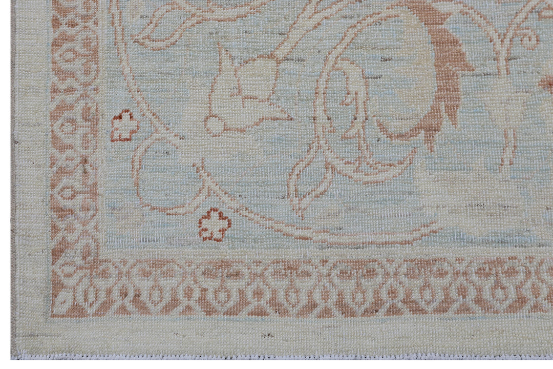 8'x10' Ariana Traditional Ivory and Pale Blue Polonaise Design Rugs