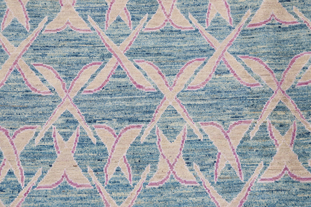 9'x12' Wool Rug | Hand-knotted | Geometric | Ariana Modern Rug