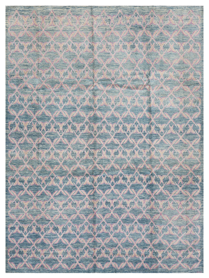 9'x12' Wool Rug | Hand-knotted | Geometric | Ariana Modern Rug