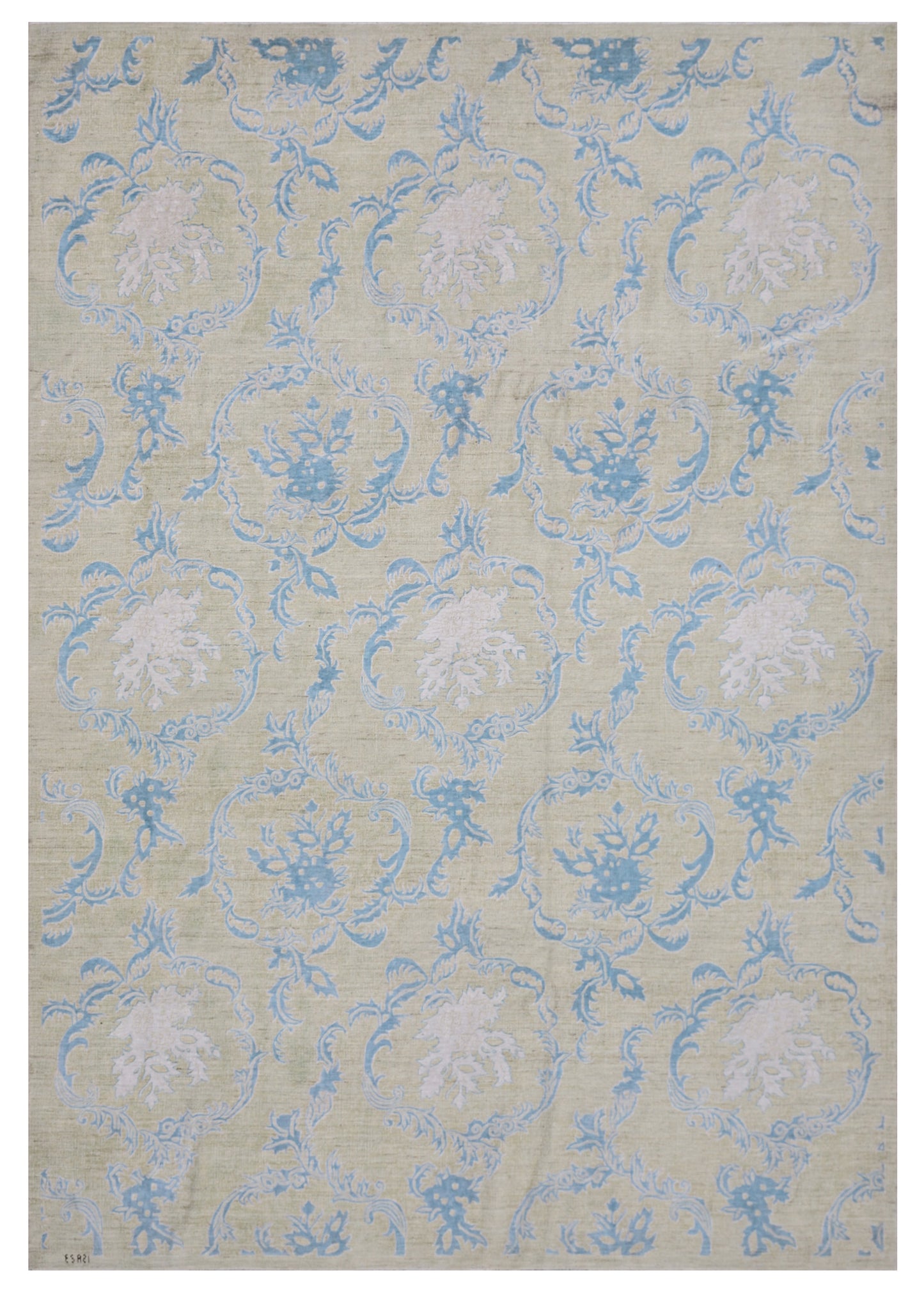 6'x9' Ariana Transitional Ivory Blue Floral Rug