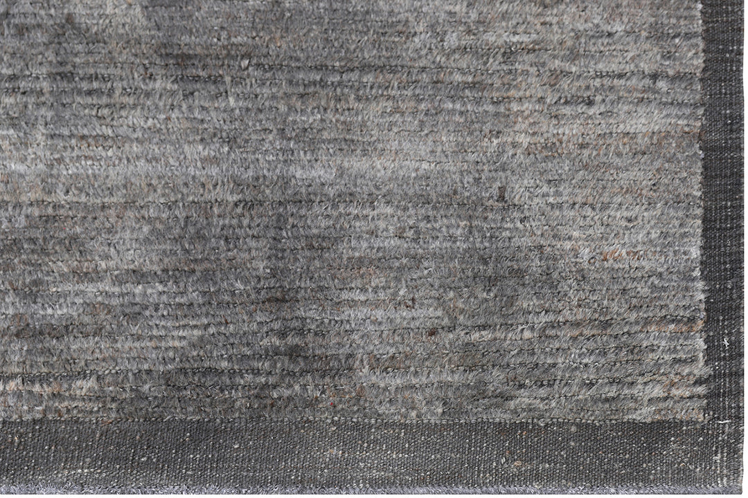 10'X14' Solid Charcoal Grey Ariana Moroccan Style Barchi Shag Rug