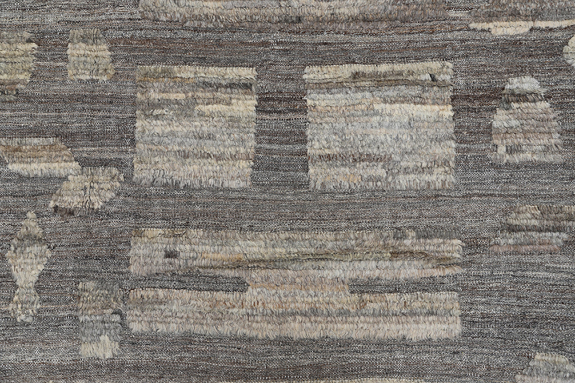 9'x12' Grey High Low Shaggy Moroccan Style Ariana Barchi Collection Rug