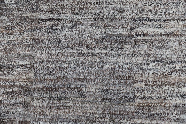 9'x12' Solid Brown Gray Contemporary Barchi Wool Rug