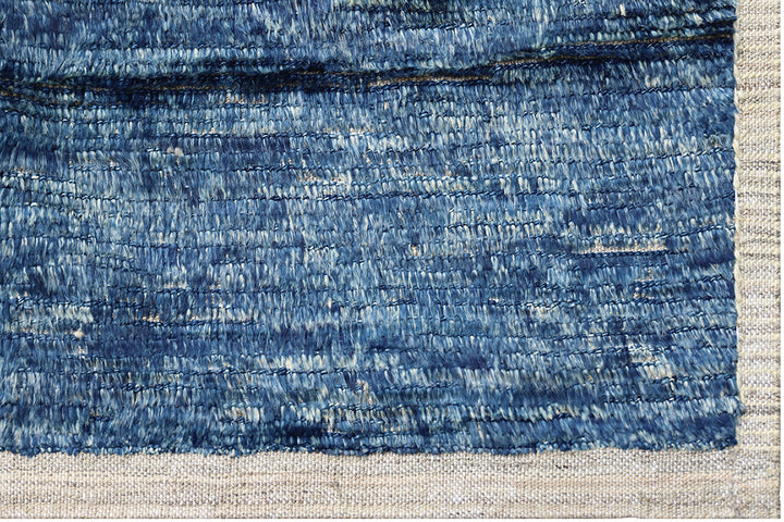 12'x15' Royal Blue and White Long Pile Shaggy Moroccan Style Ariana Barchi Collection Rug