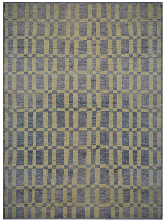 16'x20' Grey Yellow Long Pile Moroccan Style Ariana Barchi Collection Rug