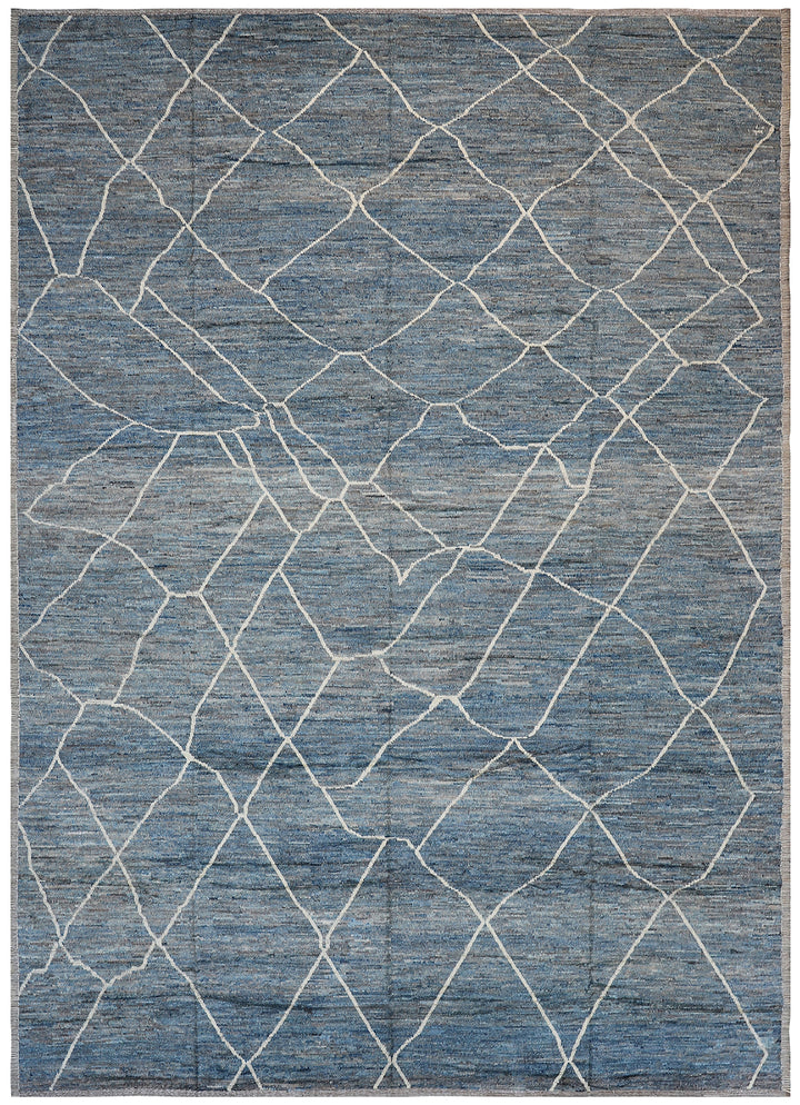 13'x20' Blue and White Moroccan Style Ariana Barchi Rug