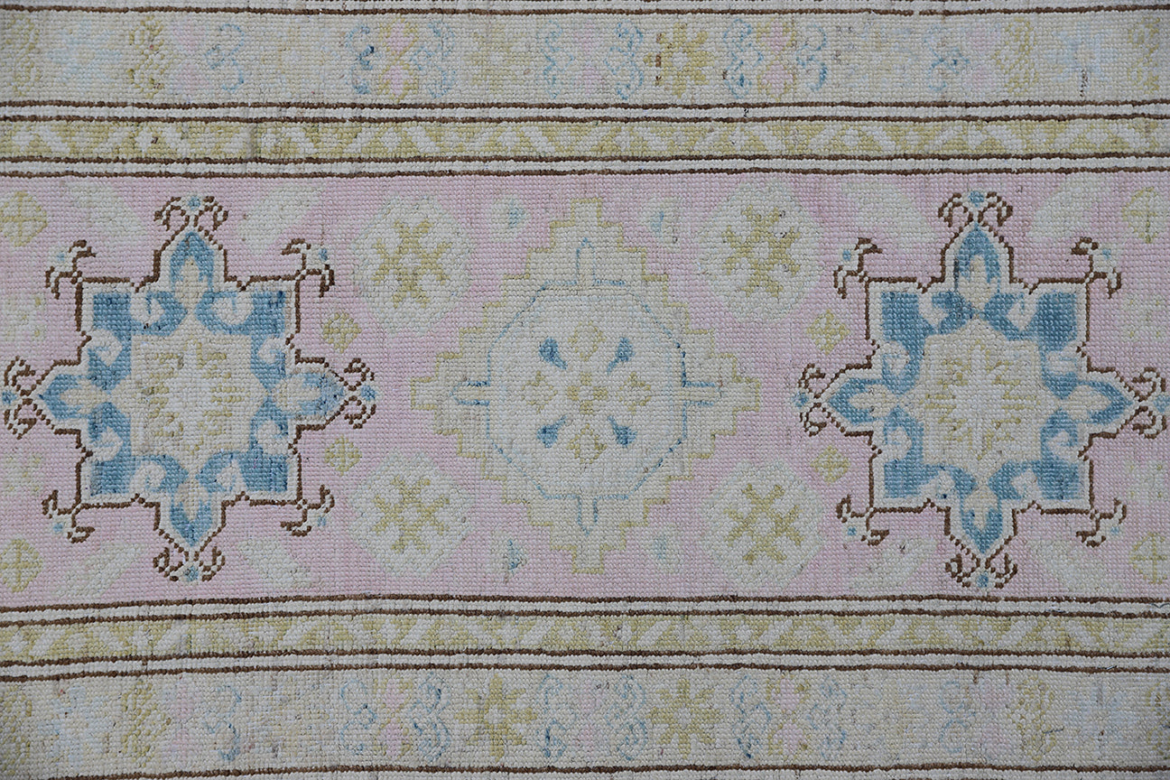 2x3 Pink Blue Ivory Caucasian Design Ariana Hazara Collection Small Rug