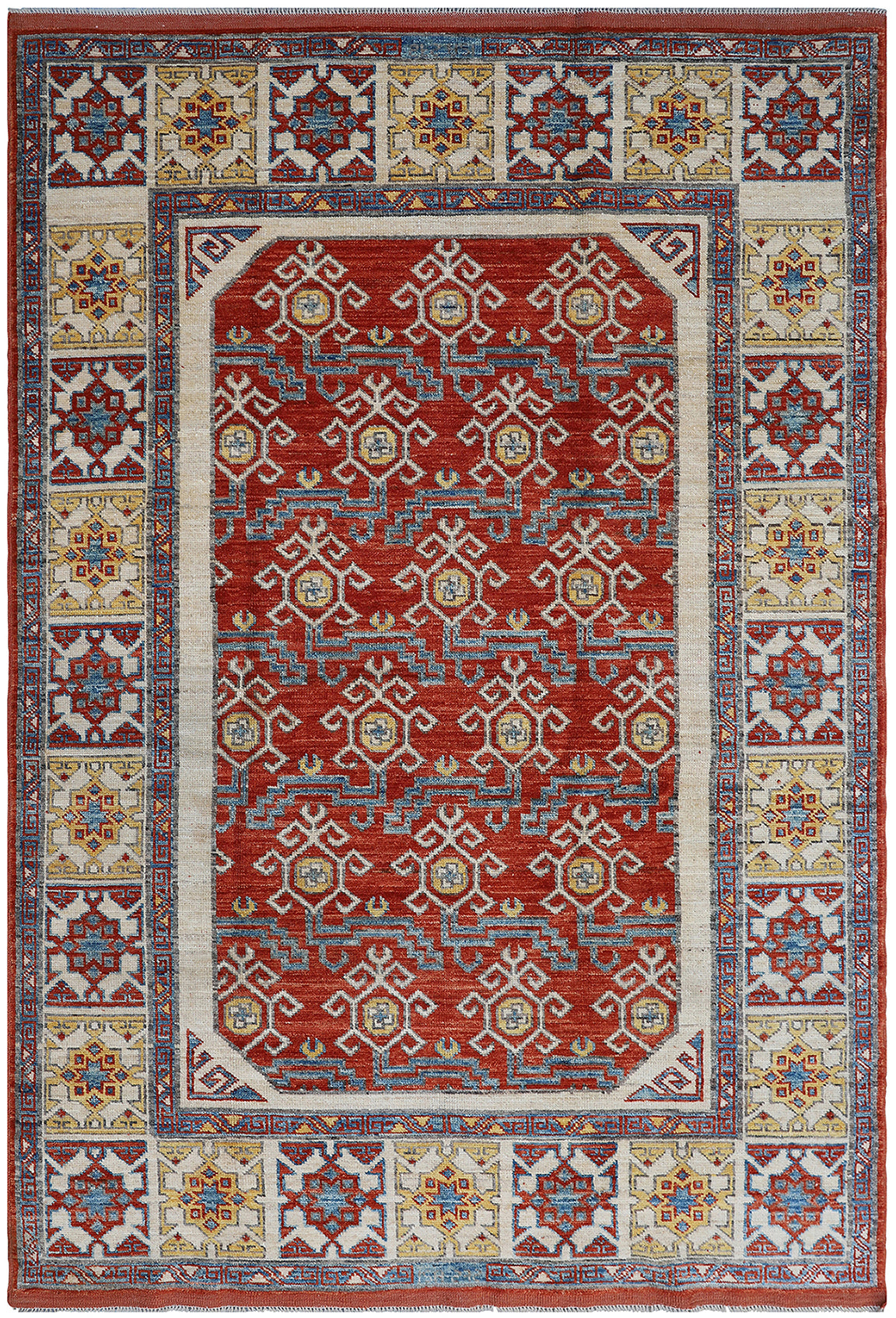 4'x6' Red Purple Gold Turkish Design Ariana Traditional Rug