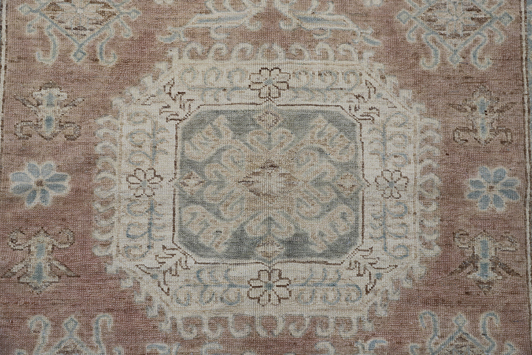 5'x7' Ariana Caucasian Geometric Hazara Medium Hand Knotted Wool Rug