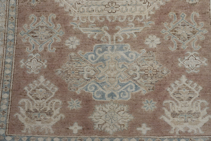 5'x7' Ariana Caucasian Geometric Hazara Medium Hand Knotted Wool Rug